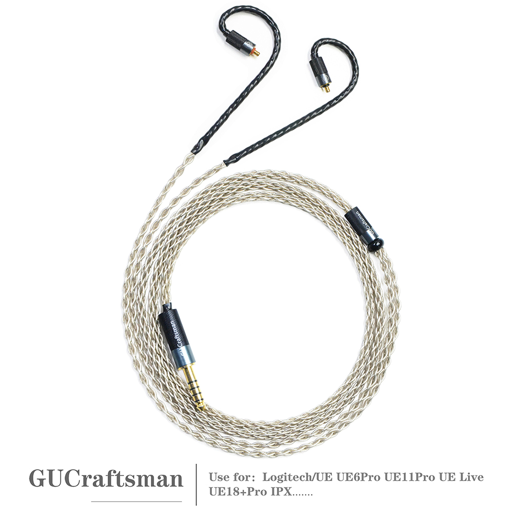 In Ear Monitor Iem - كابل 6N واحد كريستال فضي IPX