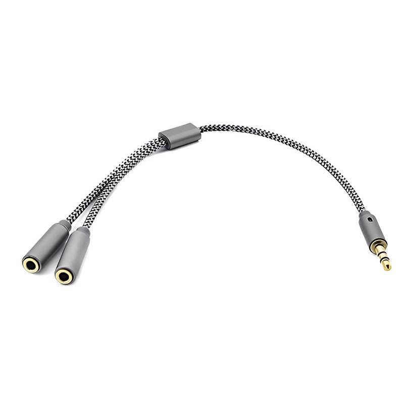 Earphone Splitter Jack - 1 قطعة 3.5 مللي متر مقسم