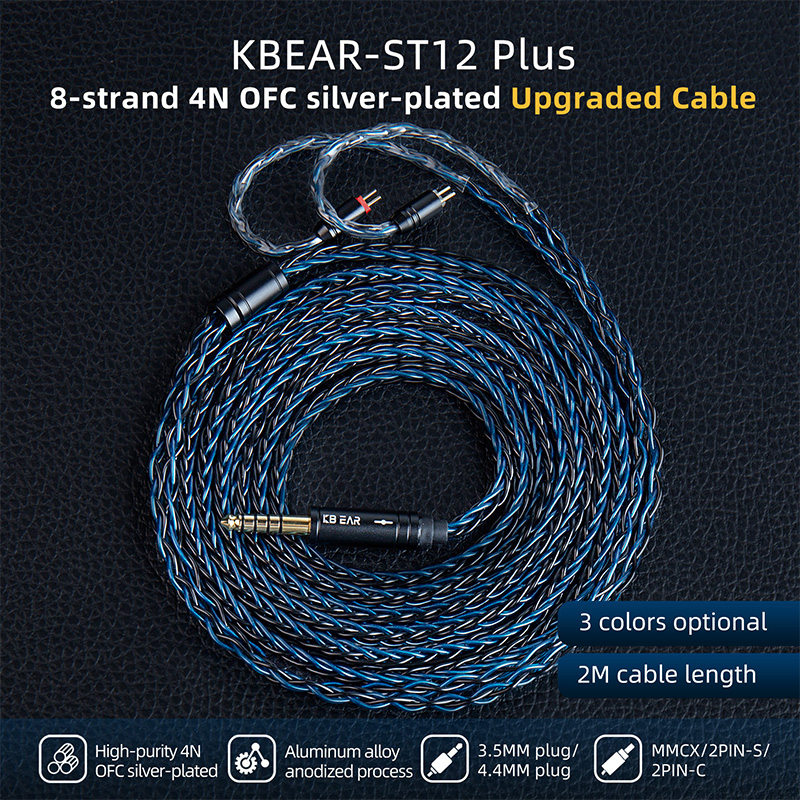 كابل سماعة KBEAR-Silver ، ST12 - مراجعة In Ear Monitor Iem وسعره