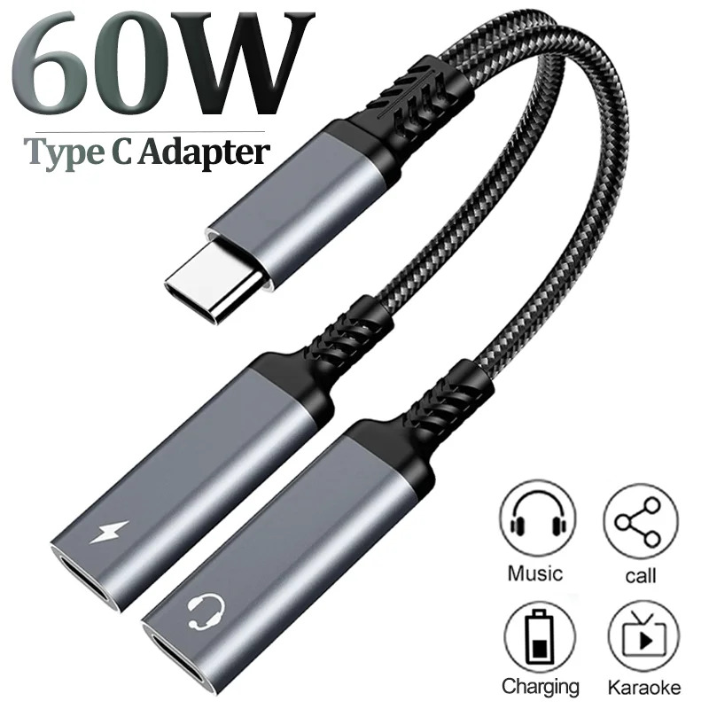 OTG 2 في 1 USB C الفاصل إلى نو - مراجعة Earphone Splitter Jack وسعره