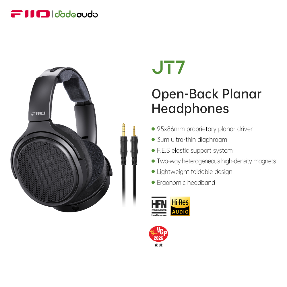 سماعات رأس FiiO JT7 فوق الأذن  - مراجعة Audiophile Headphone Wired وسعره